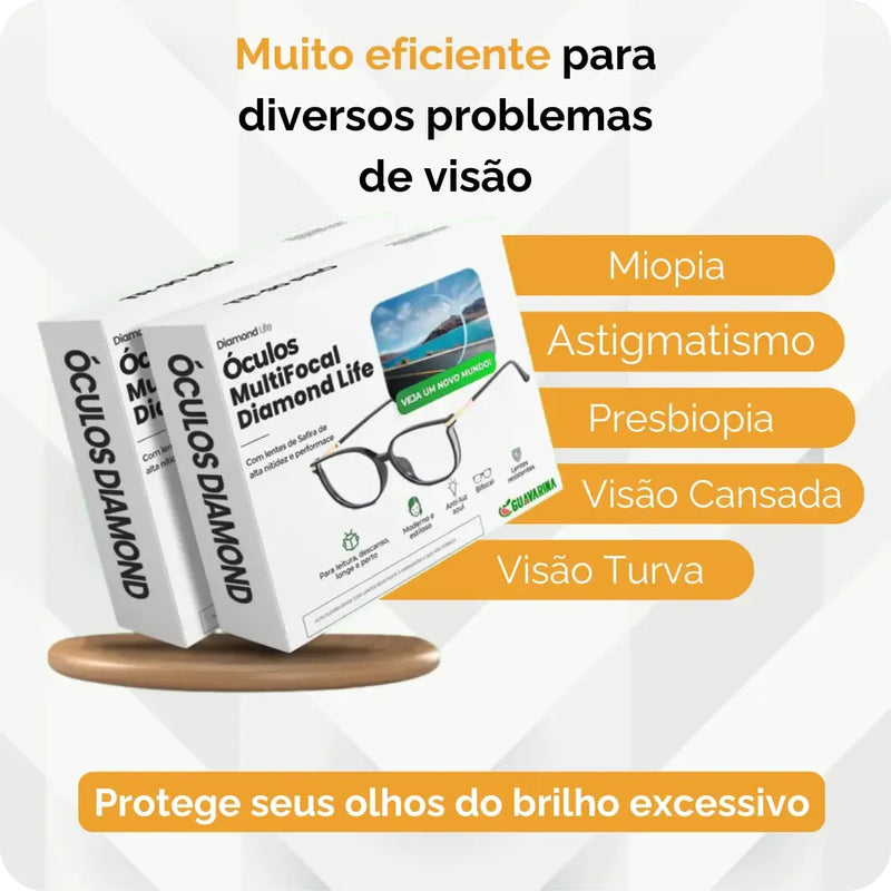 [Compre 1 Leve 2] Óculos MultiFocal Vision Premium (Últimas Unidades!) + Brinde Exclusivo: Case de Couro!