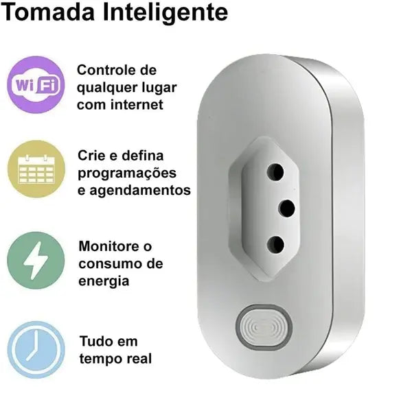 Tomada Inteligente Smart Home c/ Controle Por Voz