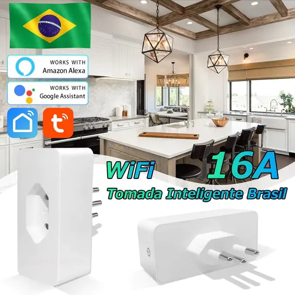 Tomada Inteligente Smart Home c/ Controle Por Voz