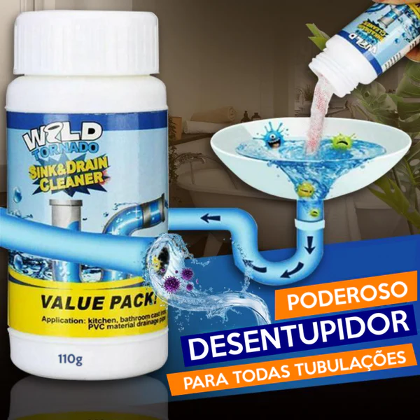 Super Desentupidor de Pias e Ralos Wild Tornado