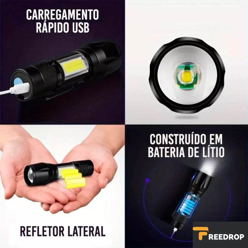 Super Mini Lanterna Tática (Compre 1 Leve 2)